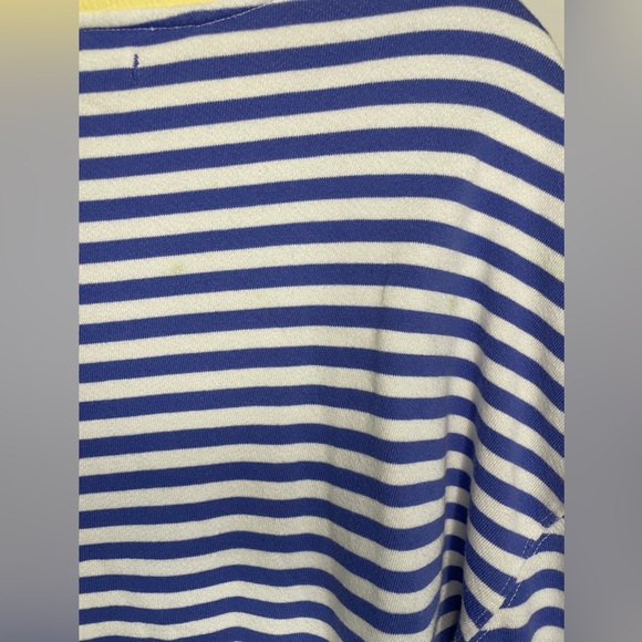FREE PEOPLE We The Free Classic Striped Oversized Crewneck in Cobalt Combo XS - Picture 6 of 8